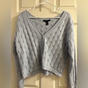 FOREVER 21 light blue/periwinkle  knit cardigan
